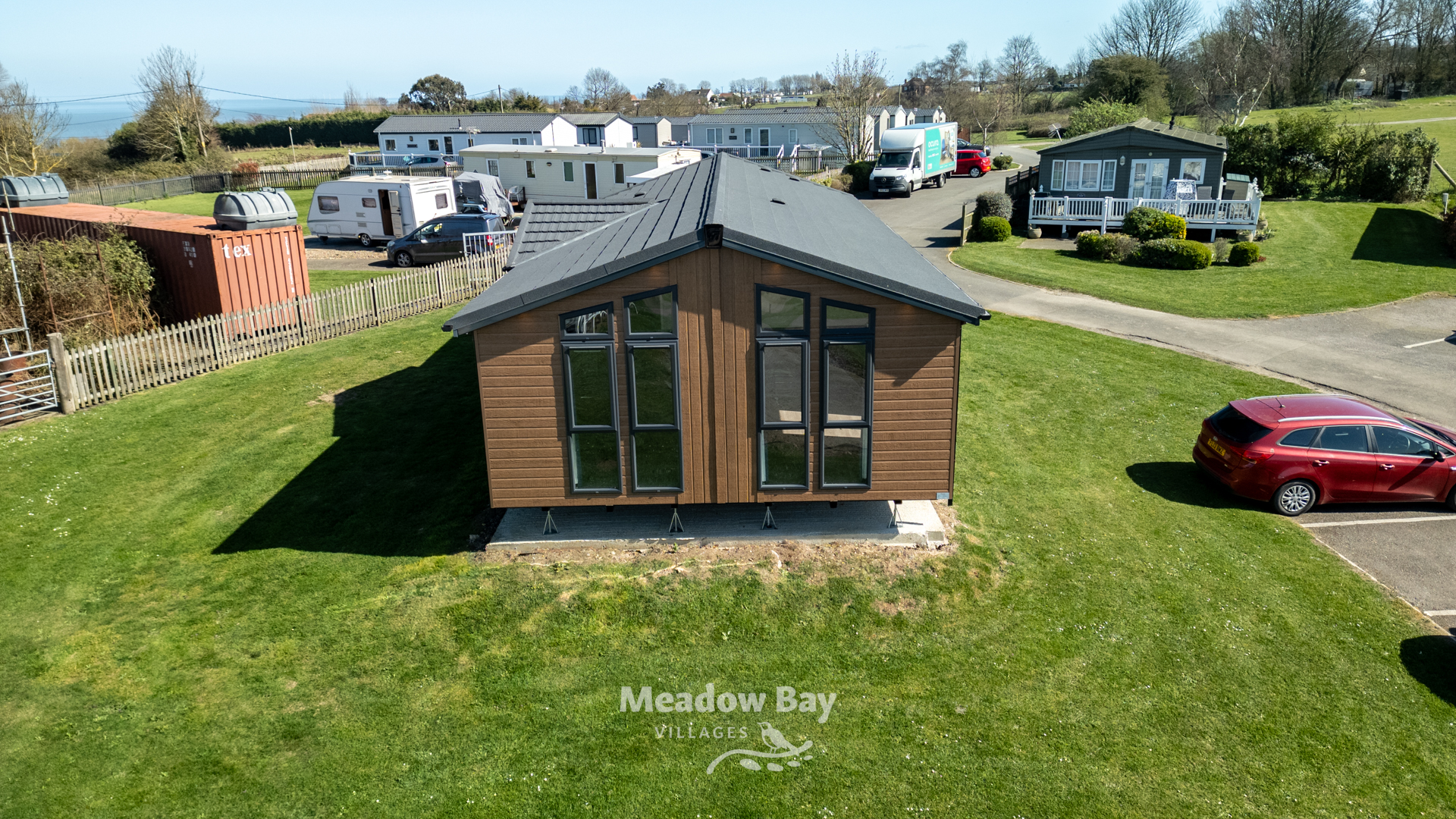 Aerial view of Explorelodges Blog holiday lodge park
