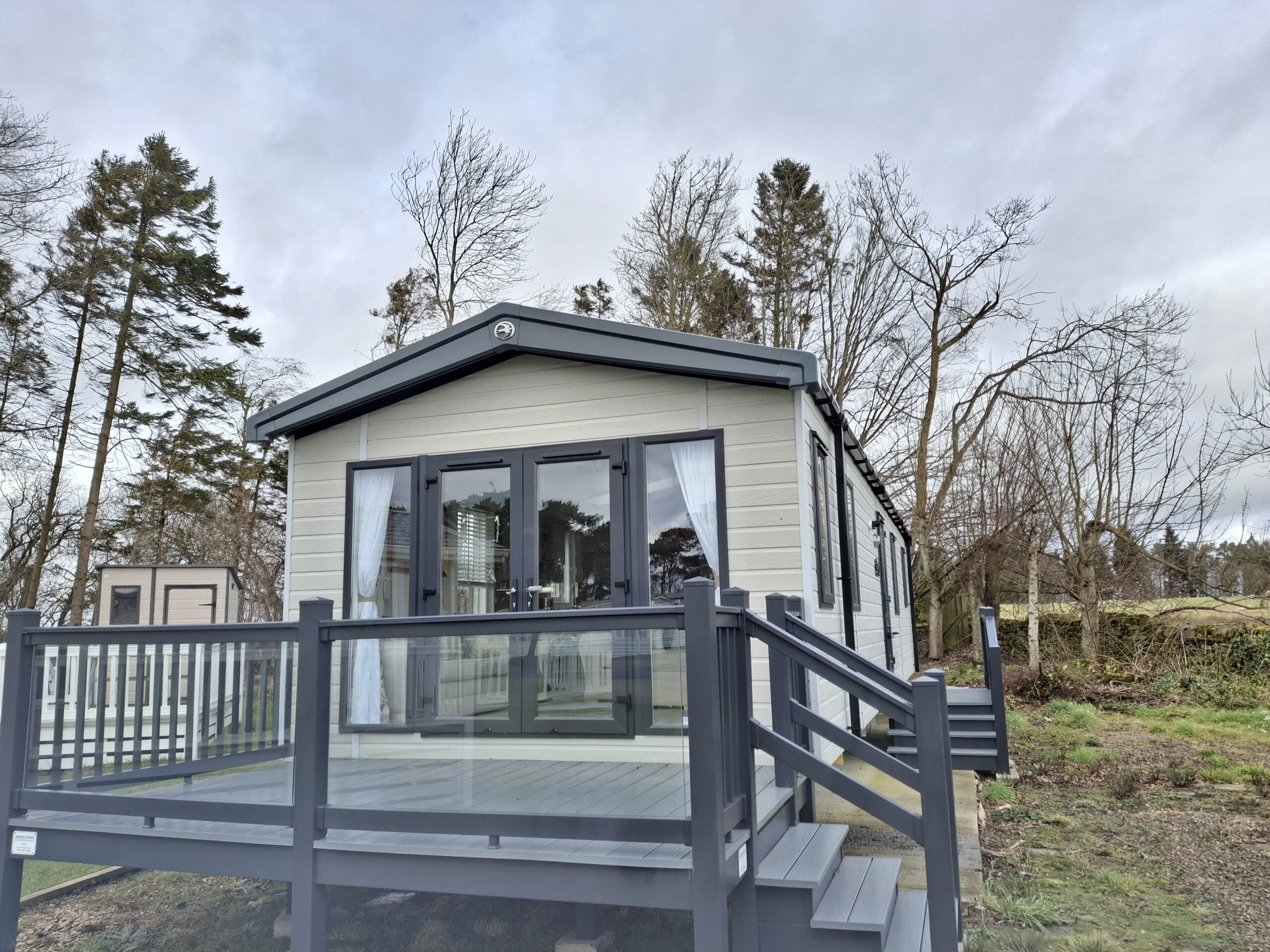 Holiday lodge park at Hareshaw Linn Caravan Park