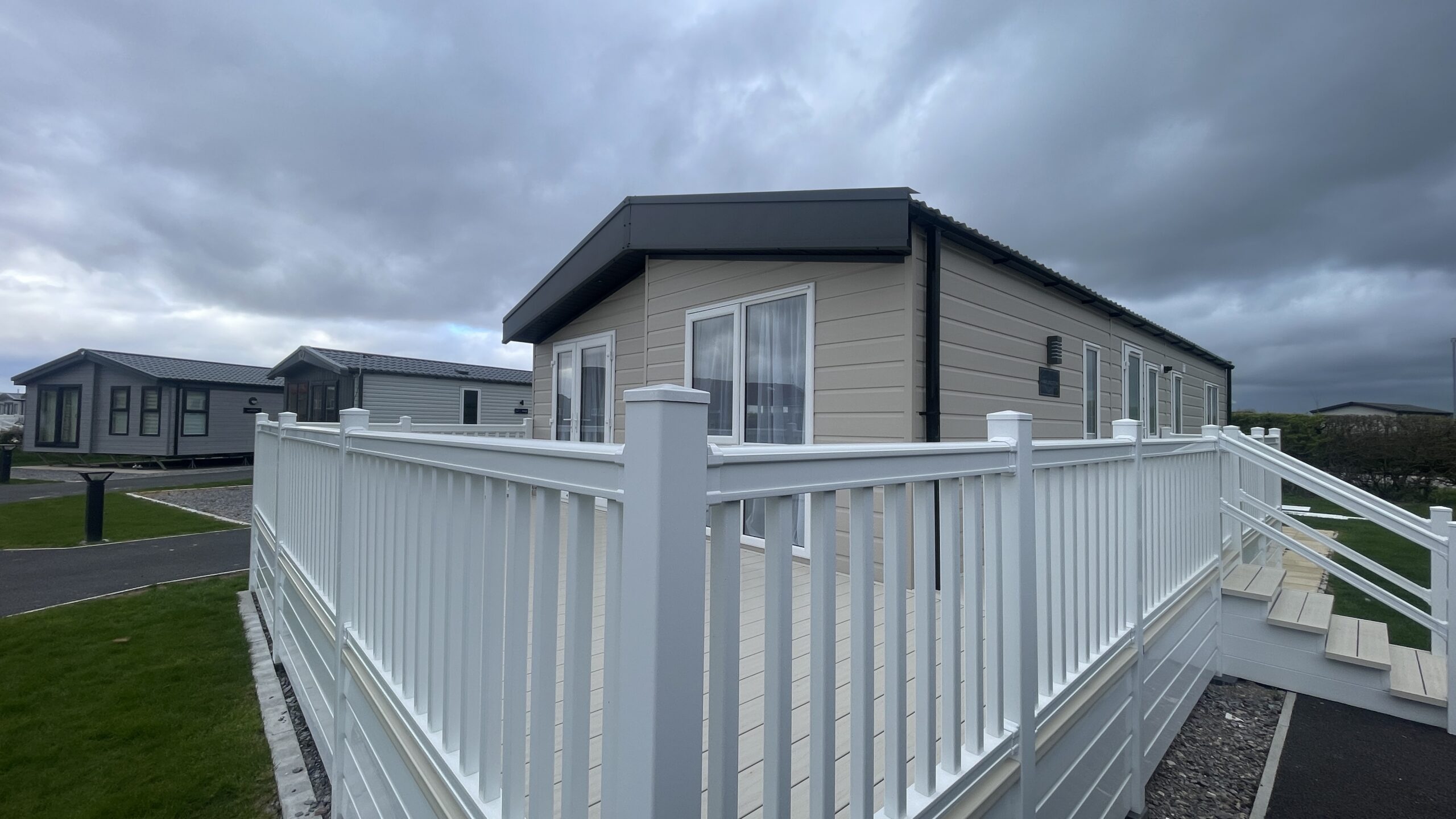 Holiday lodge park at Unity Beach