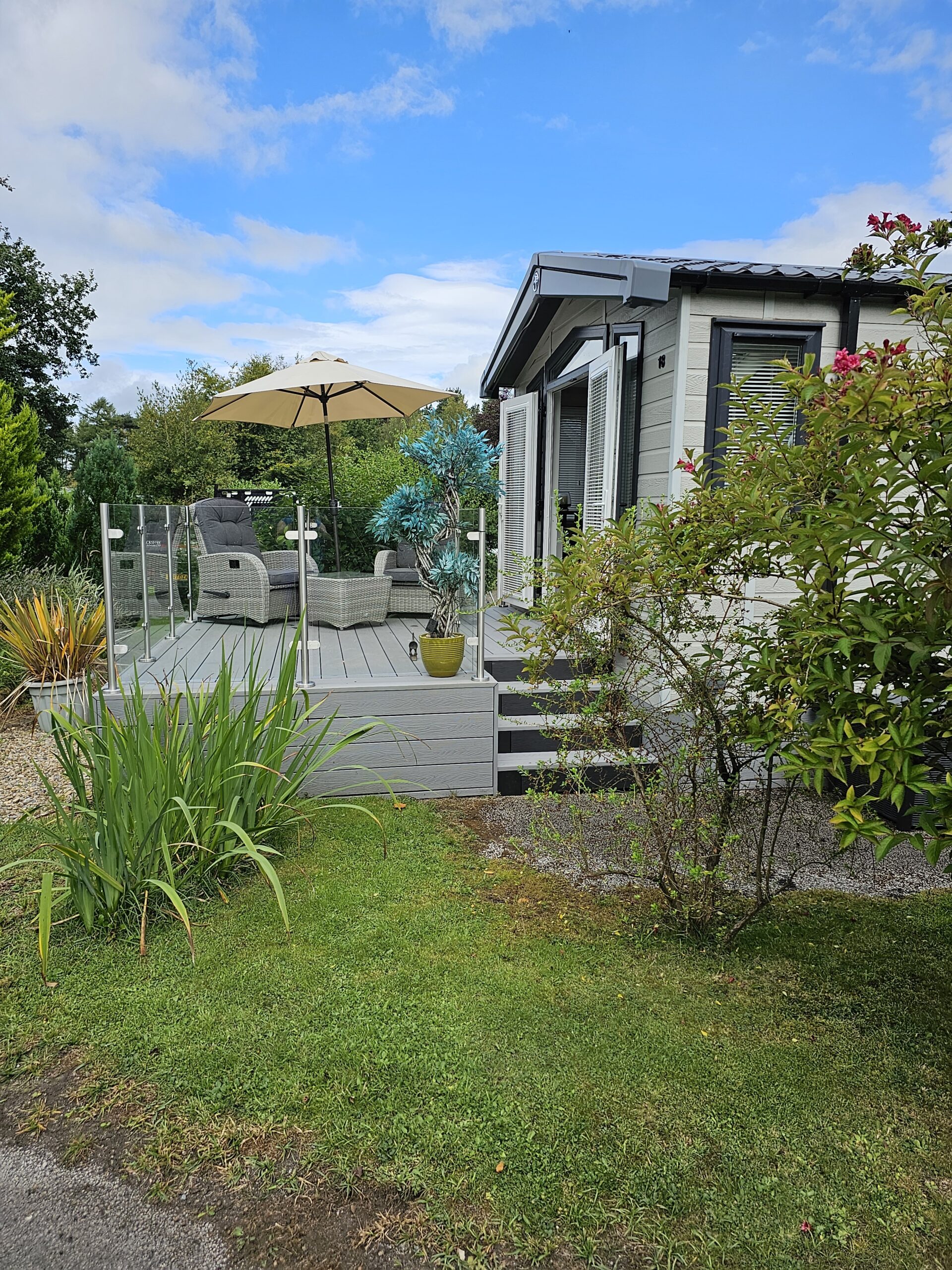 Holiday lodge park at Angrove Country Park