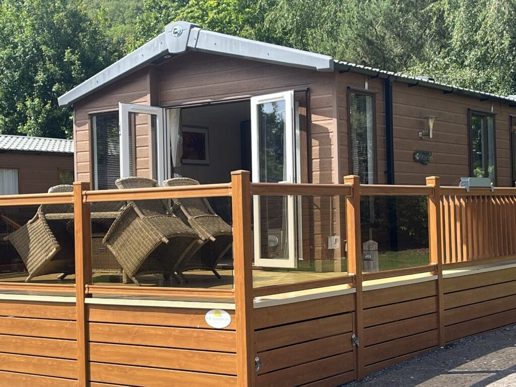 holiday lodge pitch surrounded by woodland - holiday lodges for sale in Somerset