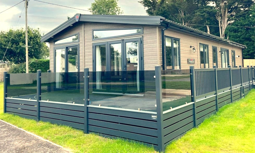 Holiday lodge at Red Deer Park Somerset