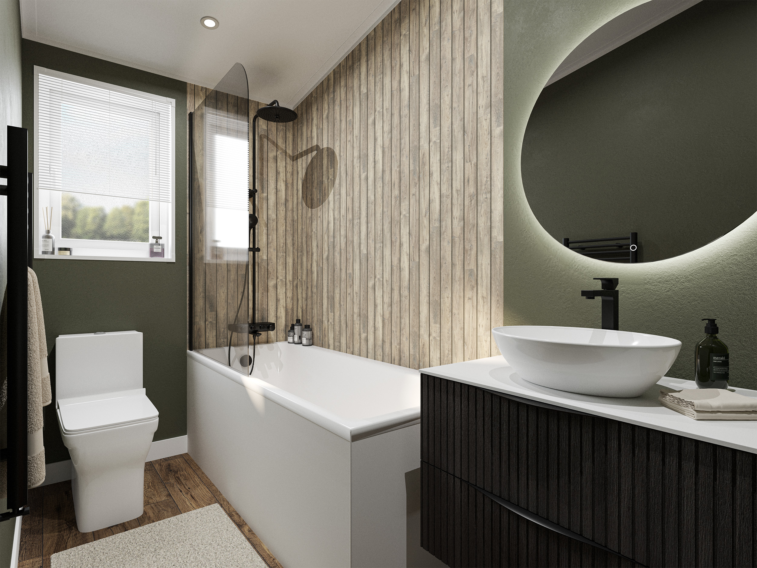 Holiday lodge interior at Sandholme Lodge Country Park