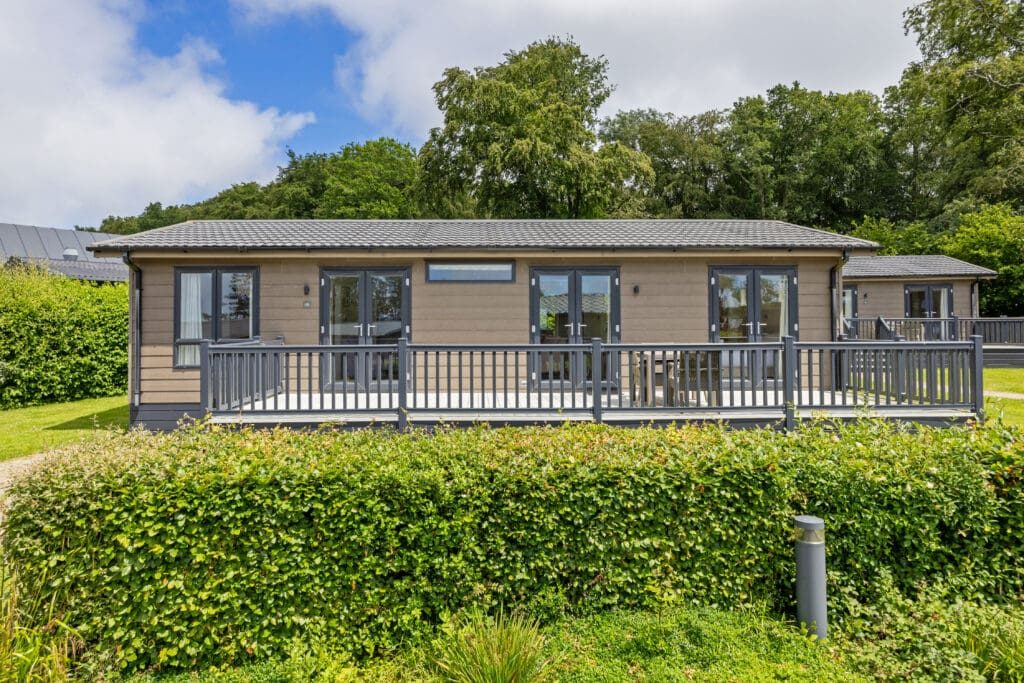 Pathfinder Barn lodge exterior - holiday lodges for sale in Lyme Regis