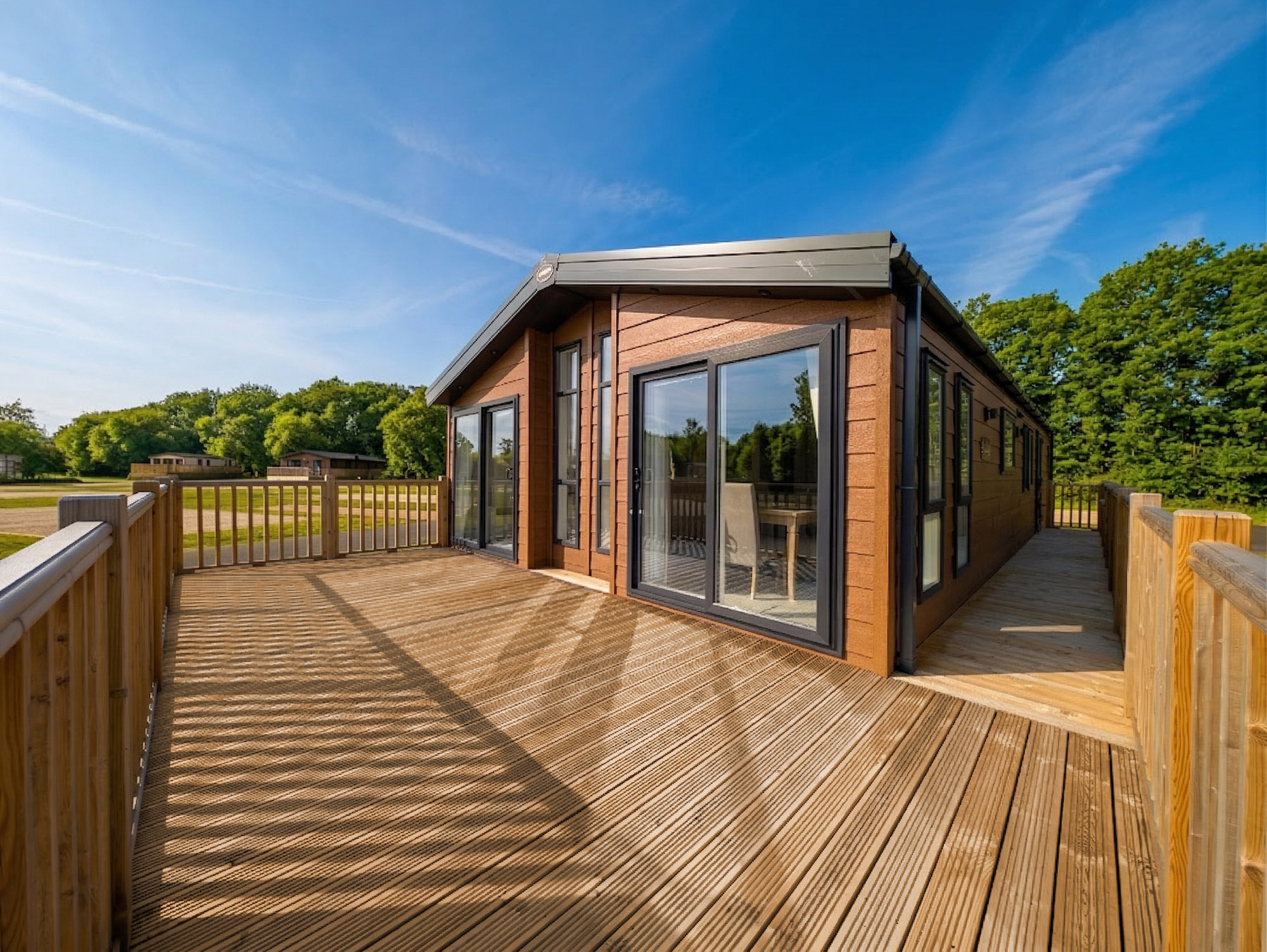 ABI Harrogate 40ft lodge exterior - holiday lodges for sale in Lancashire
